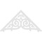 Ekena Millwork Pitch Athens Architectural Grade PVC Gable Pediment, 48"W x 24"H x 1"P (12/12) GPP048X024X100ATH - alternate 3